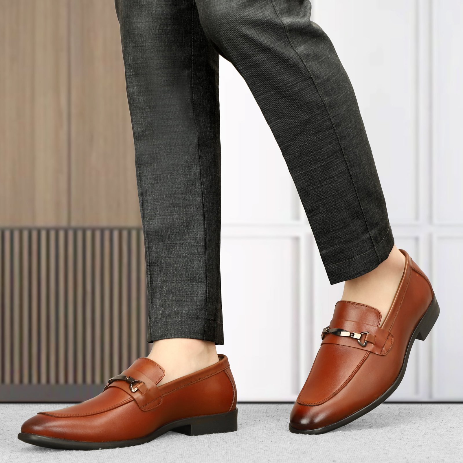 Leather Slip on Buckle Formal Shoe – Corbin Clark